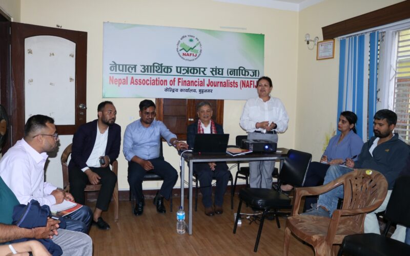 नाफिजद्वारा आर्थिक पत्रकारहरूका लागि बजेट रिपोर्टिङ र सम्पत्ति शुद्धीकरण सम्बन्धी तालिम सम्पन्न